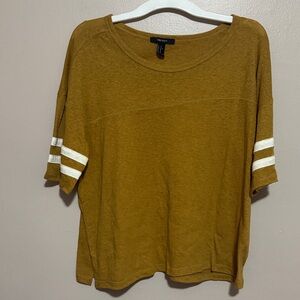 Forever 21 Golden Brown Short Sleeve Top